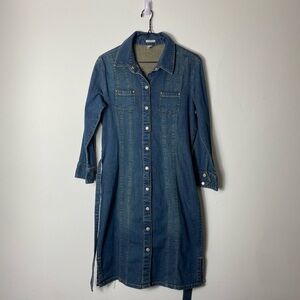 Denim Button-Down Dress